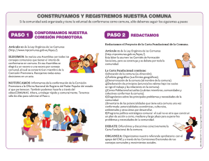 Constitución y Registro de la Comuna