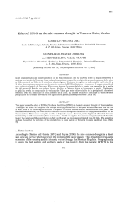 Effect of ENSO on the mid—summer drought in Veracruz - E