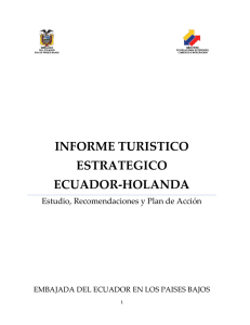 Informe Turismo - Embajada del Ecuador en los Países Bajos