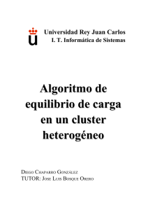 Algoritmo de equilibrio de carga en un cluster heterogéneo