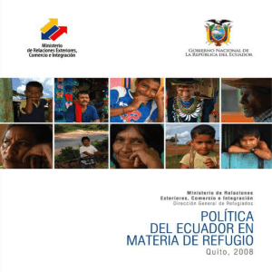 Política del Ecuador en Materia de Refugio