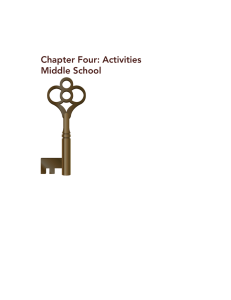 Chapter Four: Activities Middle School