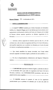 Resolución de Superintendencia Administrativa N° 8891/2015-S.L.