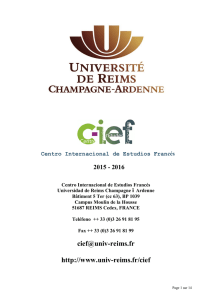cursos de verano - Université de Reims Champagne