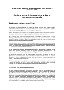 Declaración de Johannesburgo sobre el Desarrollo
