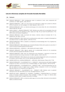Lista de referencias completa de Fernando González Bernáldez