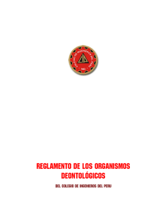 REGLAMENTO DE LOS ORGANISMOS DEONTOLÓGICOS