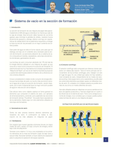 I Sistema de vacío en la sección de formación