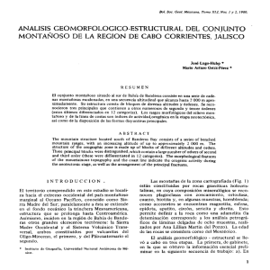 Análisis Geomorfológico-Estructural del Conjunto Montañoso de la