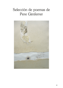 Selección de poemas de Pere Gimferrer