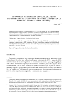 ECONOMÍA Y DICTADURA EN URUGUAY, UNA VISIÓN