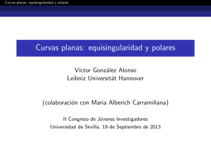 Curvas planas: equisingularidad y polares - Imus