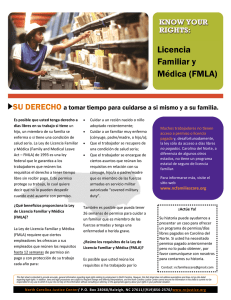 Licencia Familiar y Médica (FMLA)
