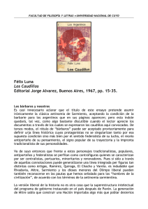 Félix Luna Los Caudillos Editorial Jorge Alvarez, Buenos Aires