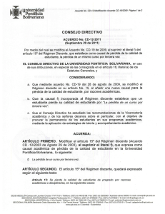 Acuerdo No. CD-12 Modifica acuerdo CD