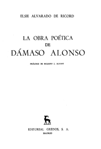 La Obra Poética de Dámaso Alonso