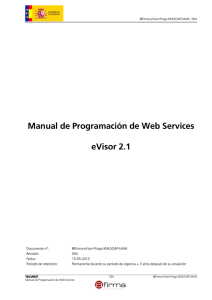 eVisor 2.1 - Manual de Programación de Web Services