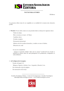 Estudios Sociológicos Editora – Centro de Investigaciones y