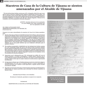 Maestros de Casa de la Cultura de Tijuana se sienten amenazados