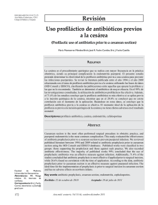 Revisión Uso profiláctico de antibióticos previos a la cesárea