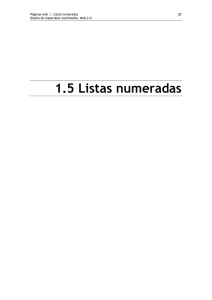 1.5 Listas numeradas