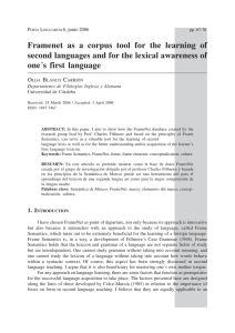 Framenet As A Corpus Tool For The Learning Of Second