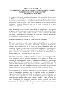 DECLARACION DE LA CONFERENCIA MUNDIAL DE LOS