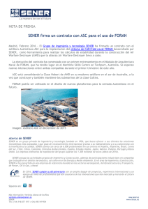 SENER firma un contrato con ASC para el uso de FORAN