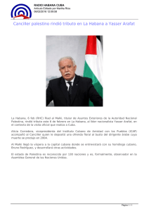 Canciller palestino rindió tributo en La Habana a Yasser Arafat