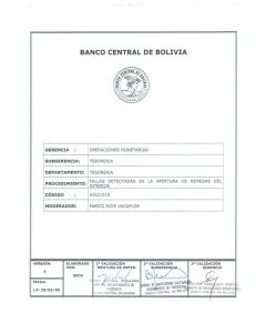 BANCO CENTRAL DE BOLIVIA