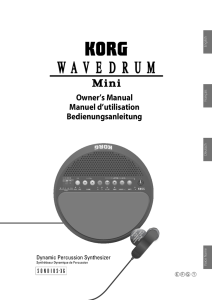 WAVEDRUM Mini Owner`s Manual