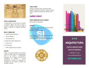 Plan de Estudios de la Licenciatura en Arquitectura.