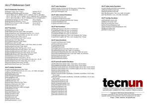 GLUT Reference Card