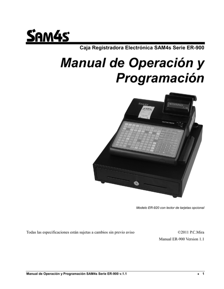 Manual de Operación y Programación SAM4s Serie ER