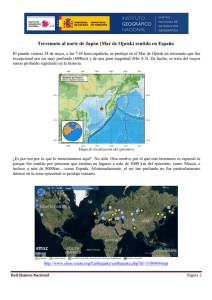 Terremoto al norte de Japón (Mar de Ojotsk) sentido en España