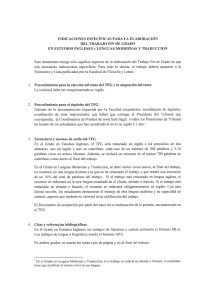 INDICACIONES ESPECÍFICAS PARA LA ELABORACIÓN DEL