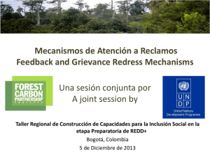 mecanismo de atención a reclamos - The Forest Carbon Partnership