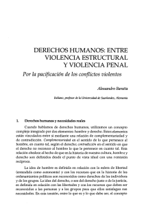 derechos humanos: entre violencia estructural y violencia penal