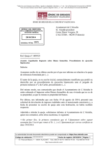Ayuntamiento de L`Alcudia. quidación Impuesto sobre Bienes