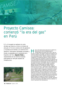 Proyecto Camisea: comenzó “la era del gas” en Perú