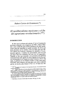 Page 1 315 Hubert Carton de Grammont (*) El neoliberalismo