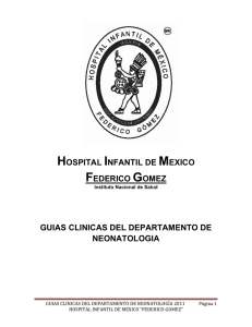 sepsis neonatal - Hospital Infantil de México Federico Gómez