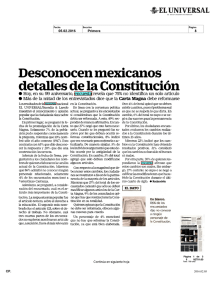 Desconocen mexicanos detalles de la Constitución