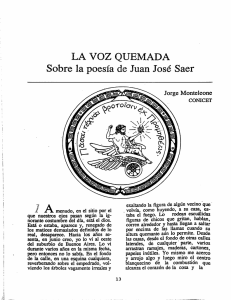 LA VOZ QUEMADA Sobre la poesía de Juan José Saer