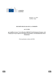 1 final DECISIÓN DELEGADA DE LA COMISIÓN de 13.1.2016 que