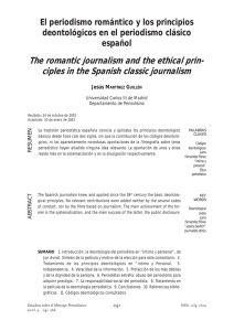 The romantic journalism and the ethical prin