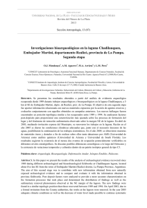 Investigaciones bioarqueológicas en la laguna Chadilauquen