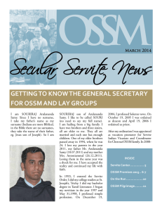 getting to know the general secretary for ossm and lay groups