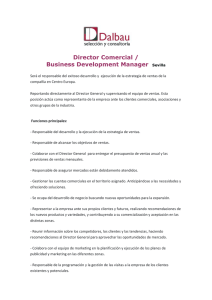 Director Comercial / Business Development Manager Sevilla
