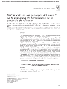 Distribución de los genotipos del virus C en la población